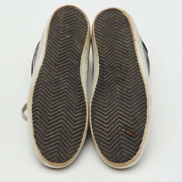 Golden Goose Black Leather Superstar Low Top Sneakers Size 37 - Picture 6 of 7